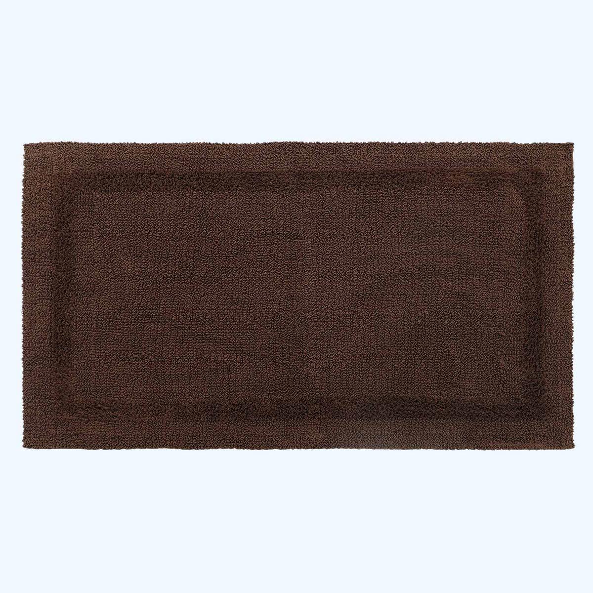 BADEMATTE 50/80 cm, 100% Baumwolle, wendbar - Braun, Textil (50/80cm) - Homescapes