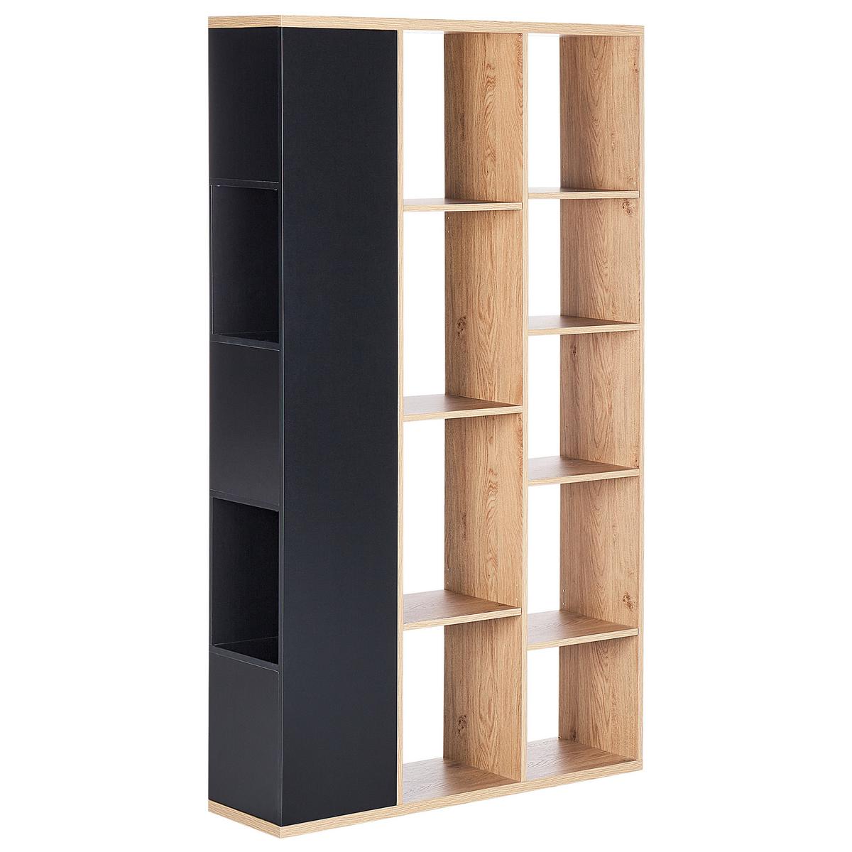 BÜCHERREGAL 175 cm Braun/Schwarz Bangor - Braun, Holzwerkstoff (99/175/26cm) - Beliani