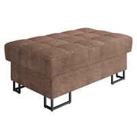 POLSTERHOCKER Laris - Hellbraun/Schwarz, Holz/Textil (106/44/67cm) - MIRJAN24