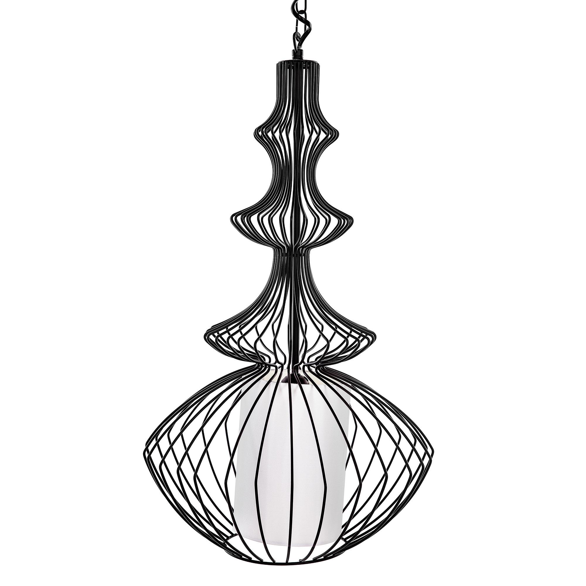 HÄNGELEUCHTE Kolva 40/40/110 cm - Schwarz, Metall (40/40/110cm) - Beliani
