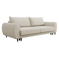 SCHLAFSOFA Sonia - Creme/Schwarz, Holz/Textil (251/76/95cm) - MIRJAN24