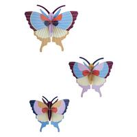 WANDDEKO Schmetterlings Trio 5/16.5 cm - Multicolor, Wellpappe (5/16.5/17cm) - Studio Roof