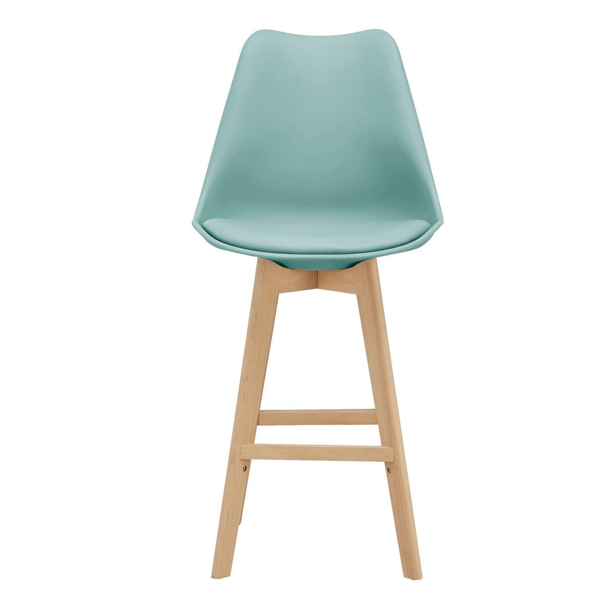 BARSTUHL Lublin 2er-Set - Grün, Holz (48/105/58cm) - [en.casa]