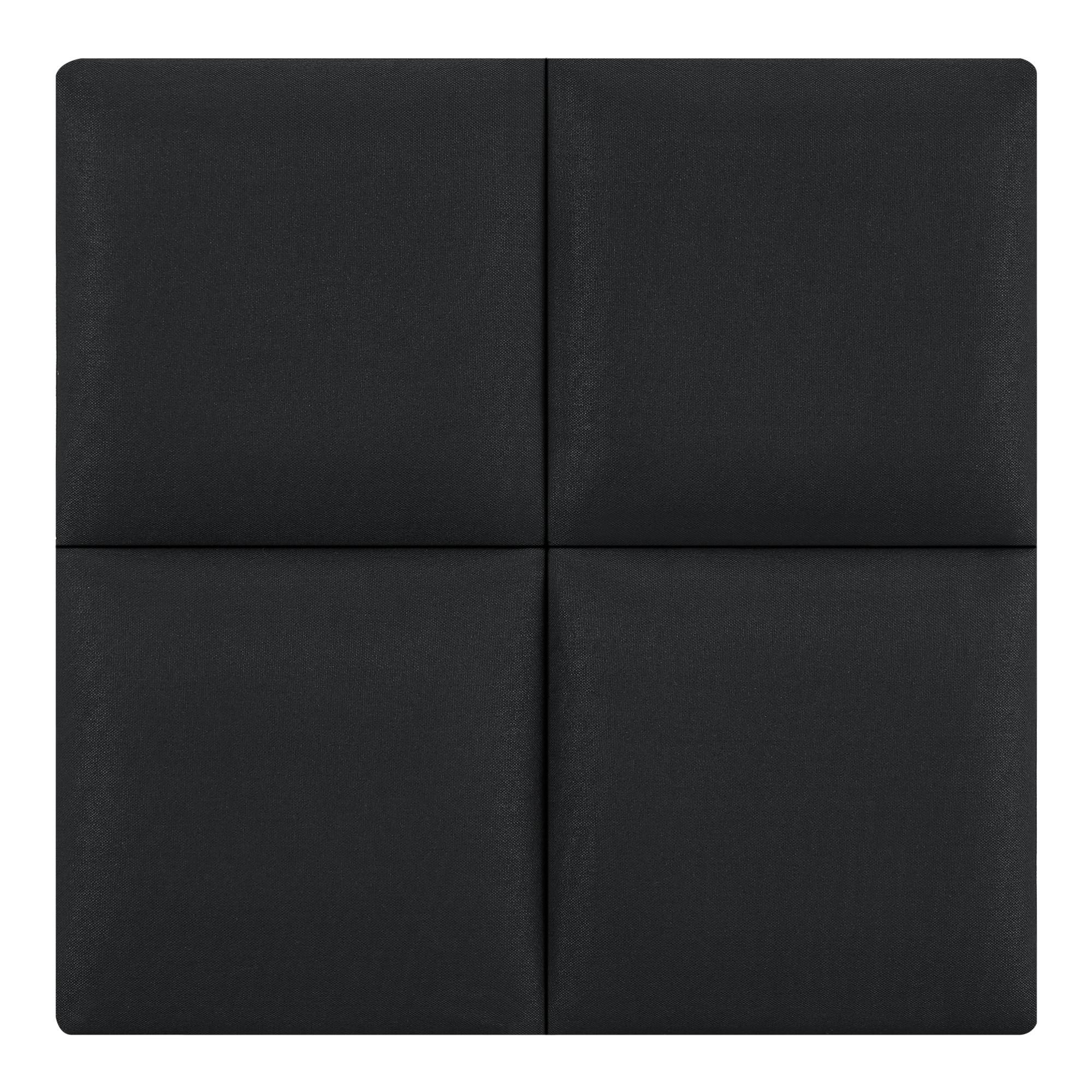 KOPFPOLSTER-SET 4 TLG. Carpino - Schwarz, Textil (30/30/3cm) - [neu.haus]