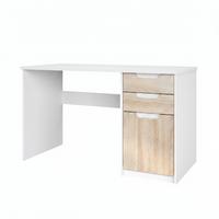 SCHREIBTISCH Logan Fronten in Eiche sägerau - Eiche San Remo, Holzwerkstoff (60/129/76cm) - Vladon