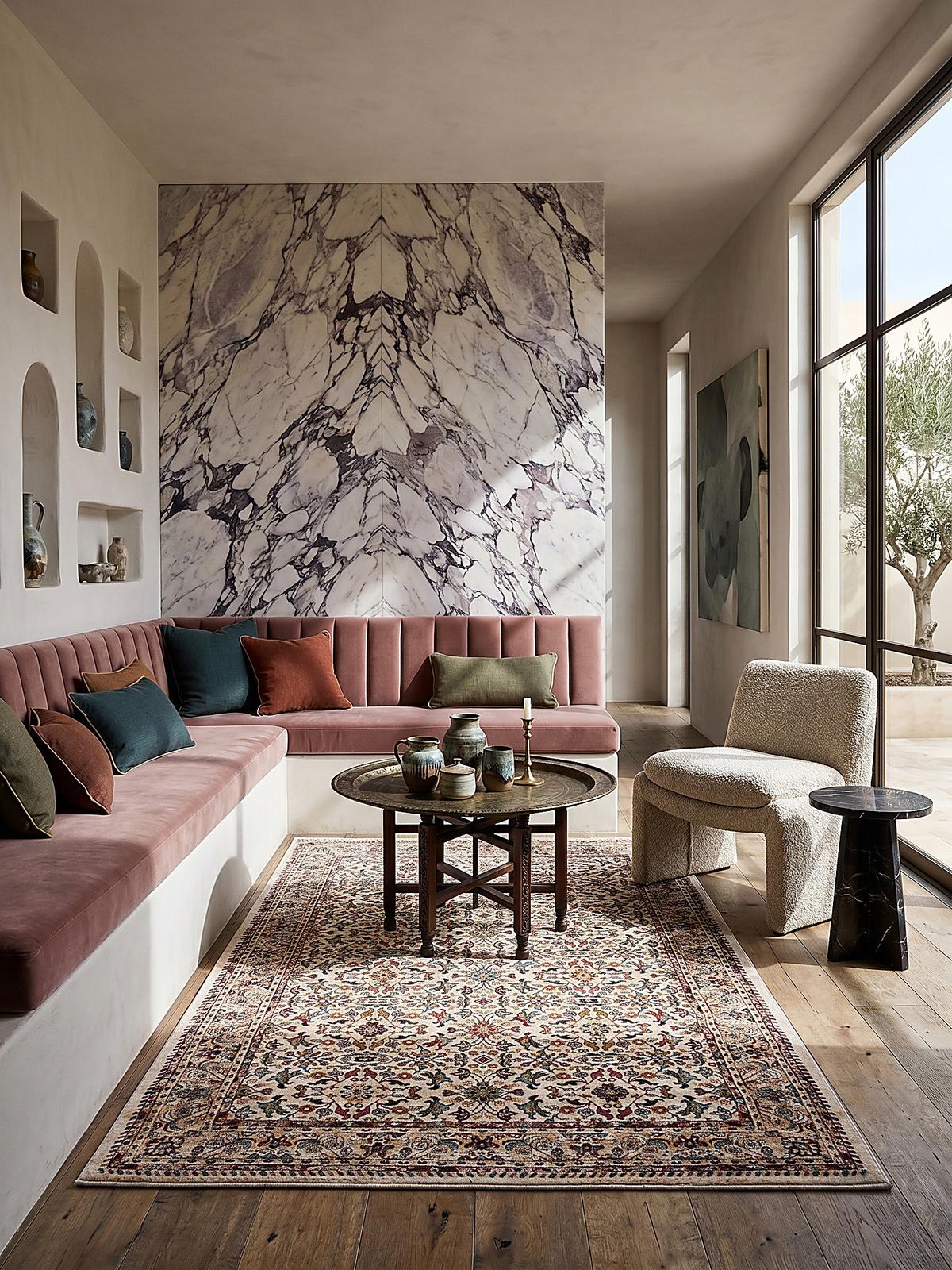 KURZFLORTEPPICH GLAZERT, orientalisch, Natur, 200 x 290 cm - Multicolor, Textil (290/200cm) - KADIMA DESIGN