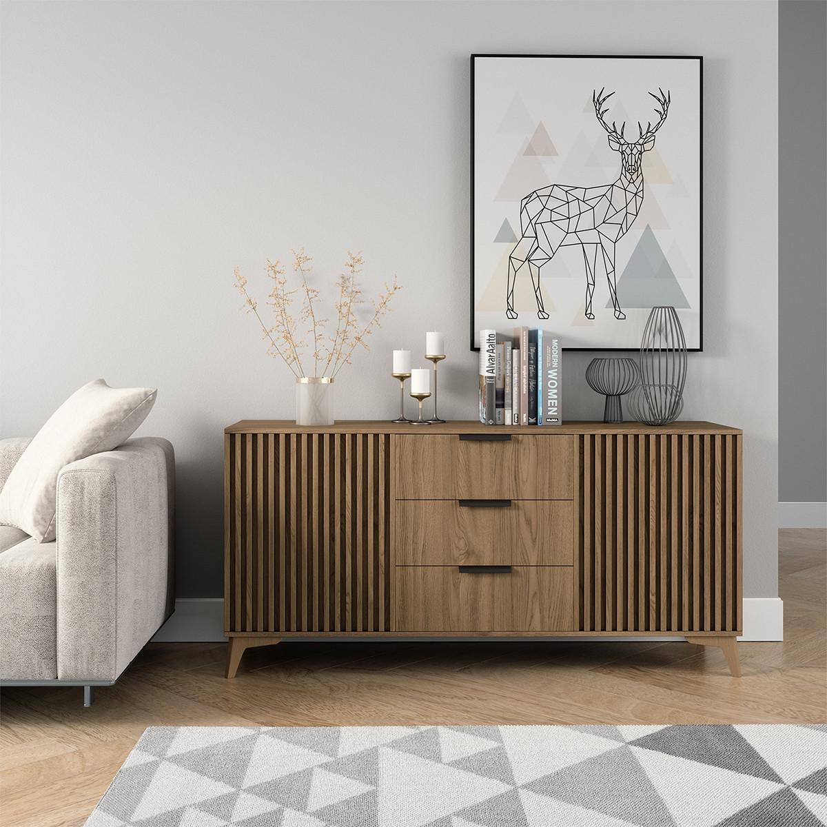 SIDEBOARD Esteban Holz - Braun, Holzwerkstoff (80/32/80cm) - Petits-meubles