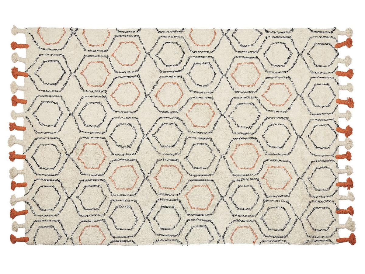 KURZFLOR-TEPPICH Hajipur 200/140 cm - Beige, Textil (140/200cm) - Beliani