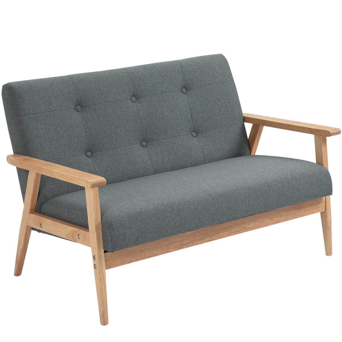 SOFA Vrythar 115/67/73cm - Dunkelgrau, Textil (67/73/115cm) - ZMH