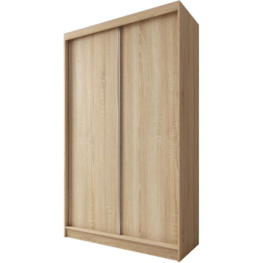 SCHWEBETÜRENSCHRANK Mario II 120/216/61 eiche Sonoma mit Schubladen - Sonoma Eiche, Holzwerkstoff (120/216/61cm) - Beautysofa