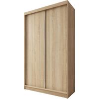 SCHWEBETÜRENSCHRANK Mario II 120/216/61 eiche Sonoma mit Schubladen - Sonoma Eiche, Holzwerkstoff (120/216/61cm) - Beautysofa