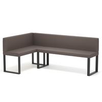 ECKBANK links SANA U Kunstleder glatt, 142/196 cm Braun - Braun, Kunststoff/Textil (142/196cm) - Idohome