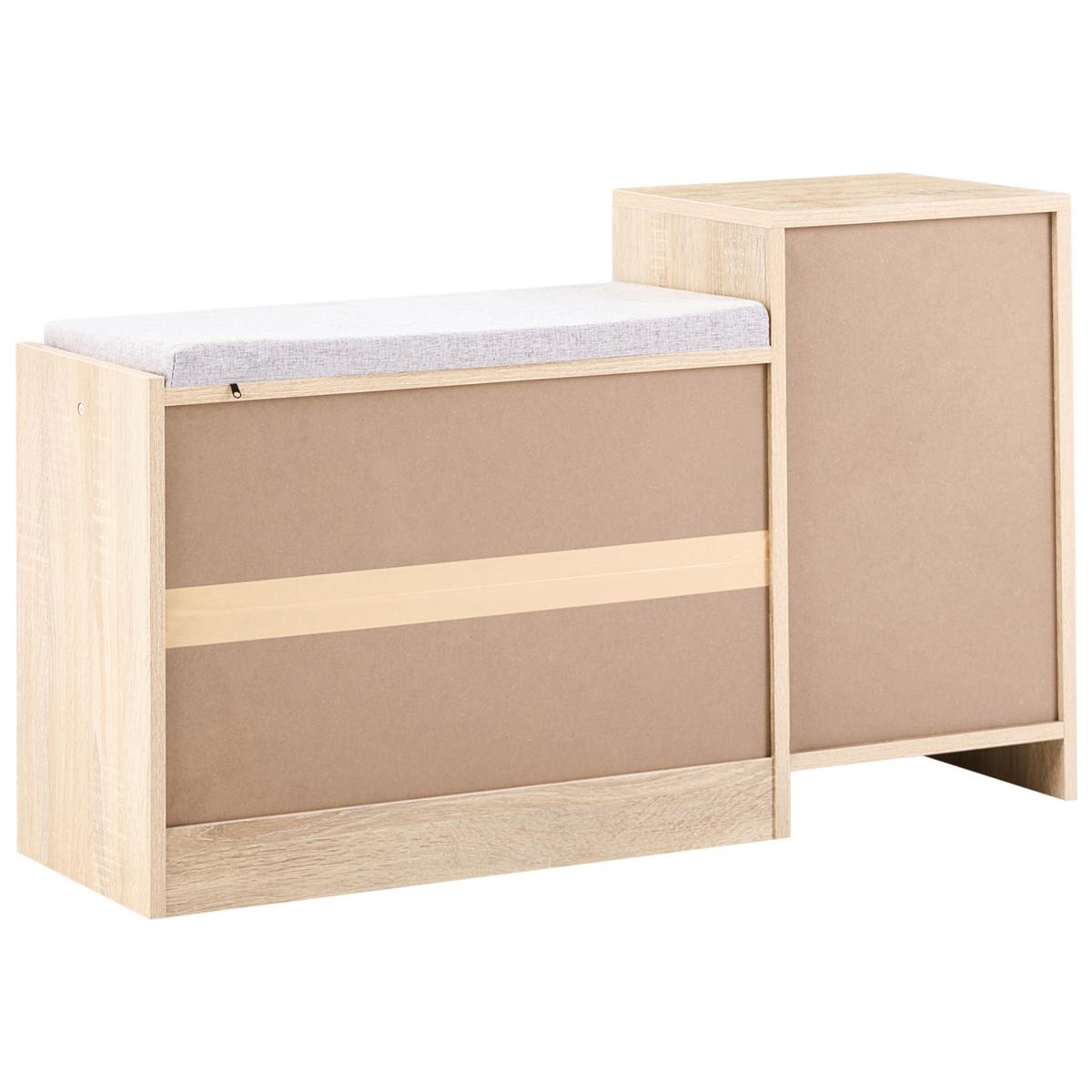 SCHUHSCHRANK Hellbraun Regina - Hellbraun/Braun, Holzwerkstoff (96/57/30cm) - Beliani