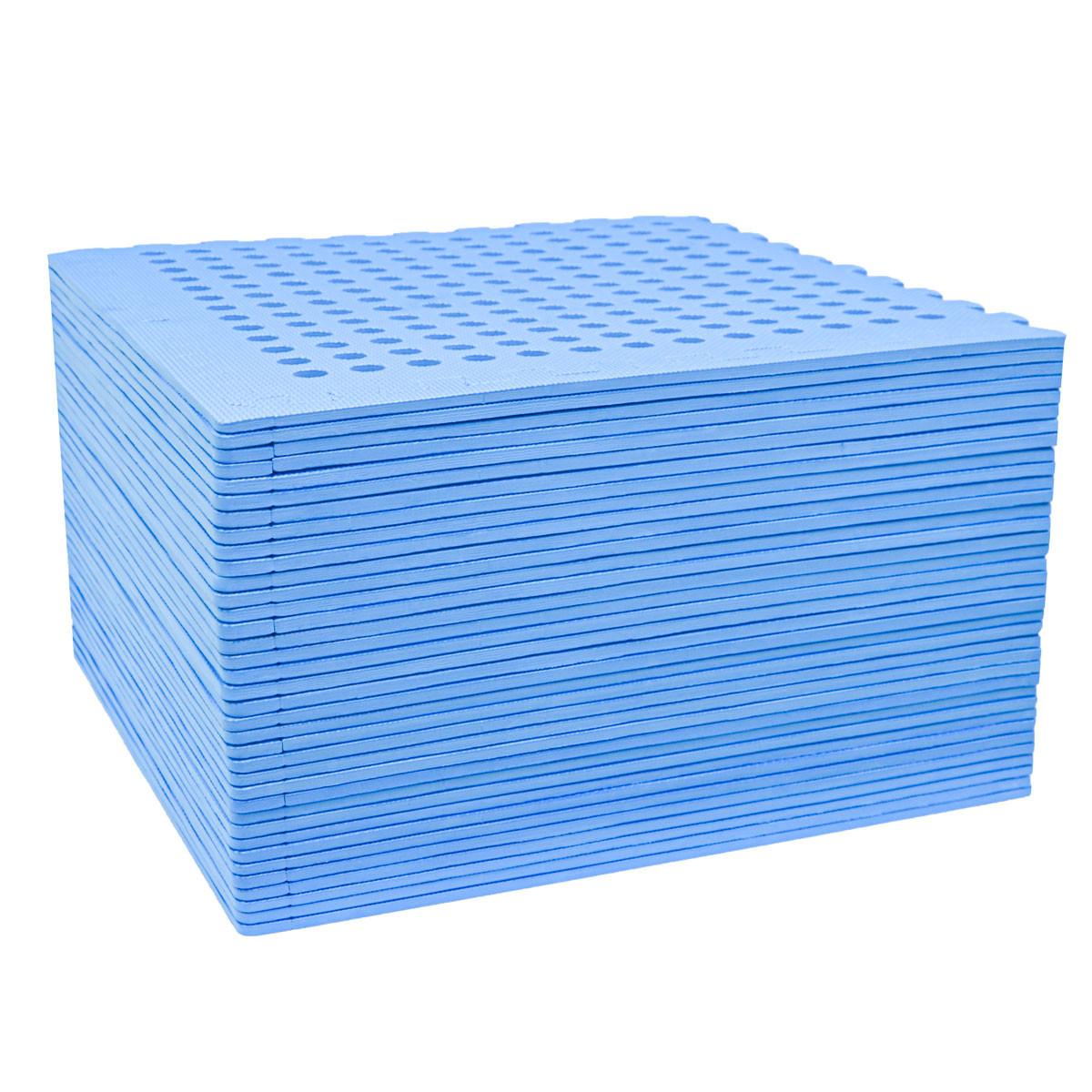POOLMATTEN 12,5m² 36 EVA Matten 62 cm Blau - Blau, Kunststoff (62/62cm) - eyepower