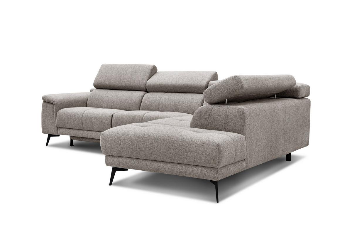 ECKSOFA FIERO 5-Sitzer mit 1 Relaxfunktion, taupe - Taupe, Holzwerkstoff/Textil (290/228cm) - Wozimo