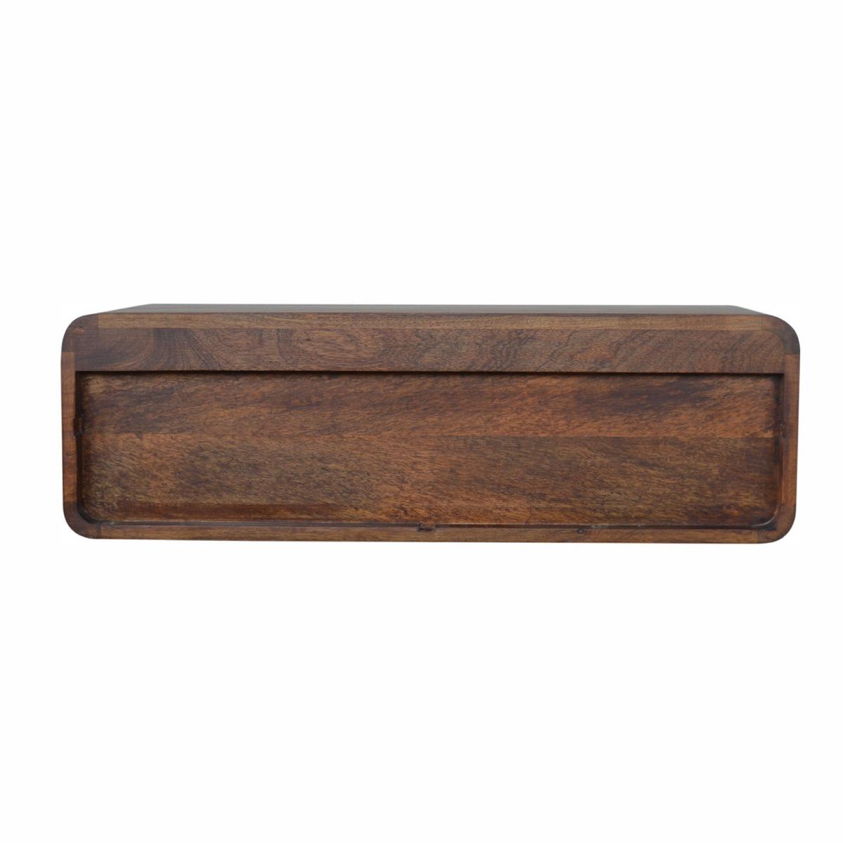 KONSOLENTISCH mit 2 Schubladen, 1 Offener Stauraum, Wandmontiert, Braun - Messingfarben/Braun, Holz/Metall (80/25/32cm) - Artisan Furniture