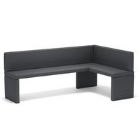 ECKBANK rechts OWEN Kunstleder, 128/168 cm Dunkelgrau - Dunkelgrau, Holz/Kunststoff (128/168cm) - Idohome