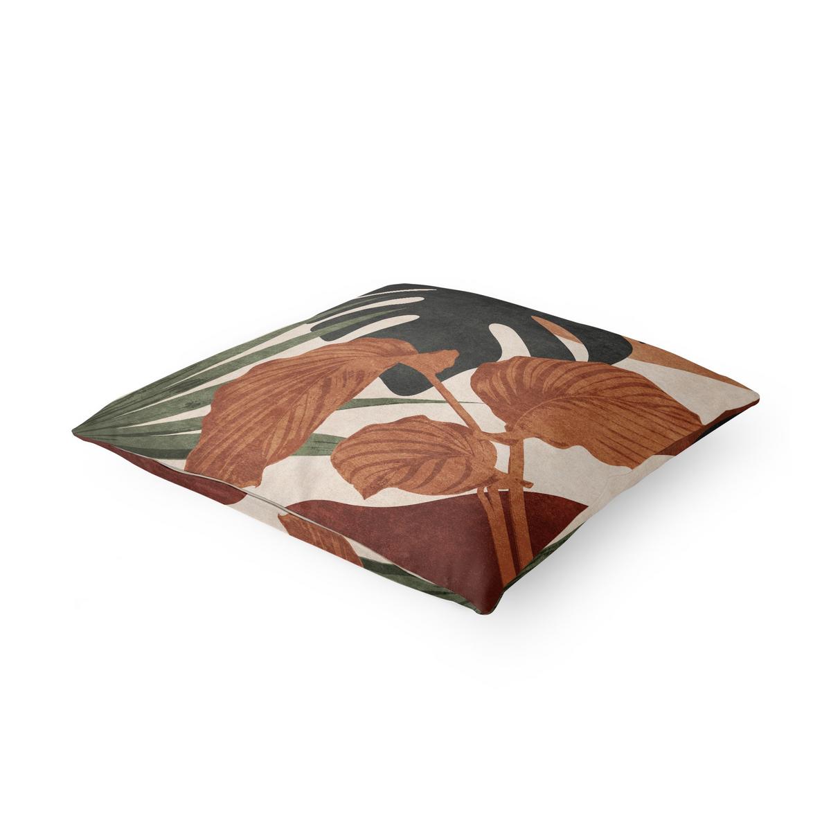 KISSENBEZUG Tropische Boho Blätter 40/40 cm - Beige, Textil (40/40cm) - Bilderwelten