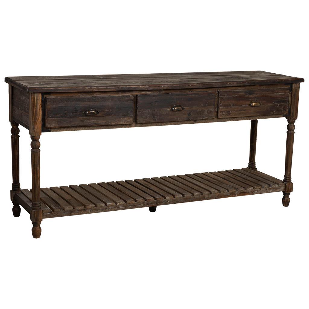 FLURTISCH aus gealtertem Holz 185x50x87 - Braun, Holz (50/184.5/86.8cm) - Wanderlust