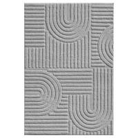 HOCHFLORTEPPICH RIGI, im Skandi-Boho-Stil, Silber, 80 x 150 cm - Silberfarben, Textil (150/80cm) - KADIMA DESIGN