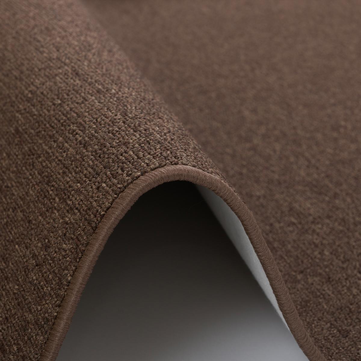 FEINSCHLINGEN VELOUR LÄUFER TEPPICH STRONG - Dunkelbraun, Textil (80/200cm) - Snapstyle