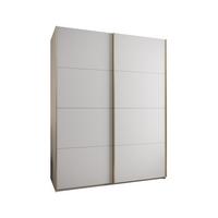 SCHWEBETÜRENSCHRANK 245,5/200/64 2-türig - Goldfarben/Weiß, Holz/Metall (200/245/64cm) - Abiks Möbel