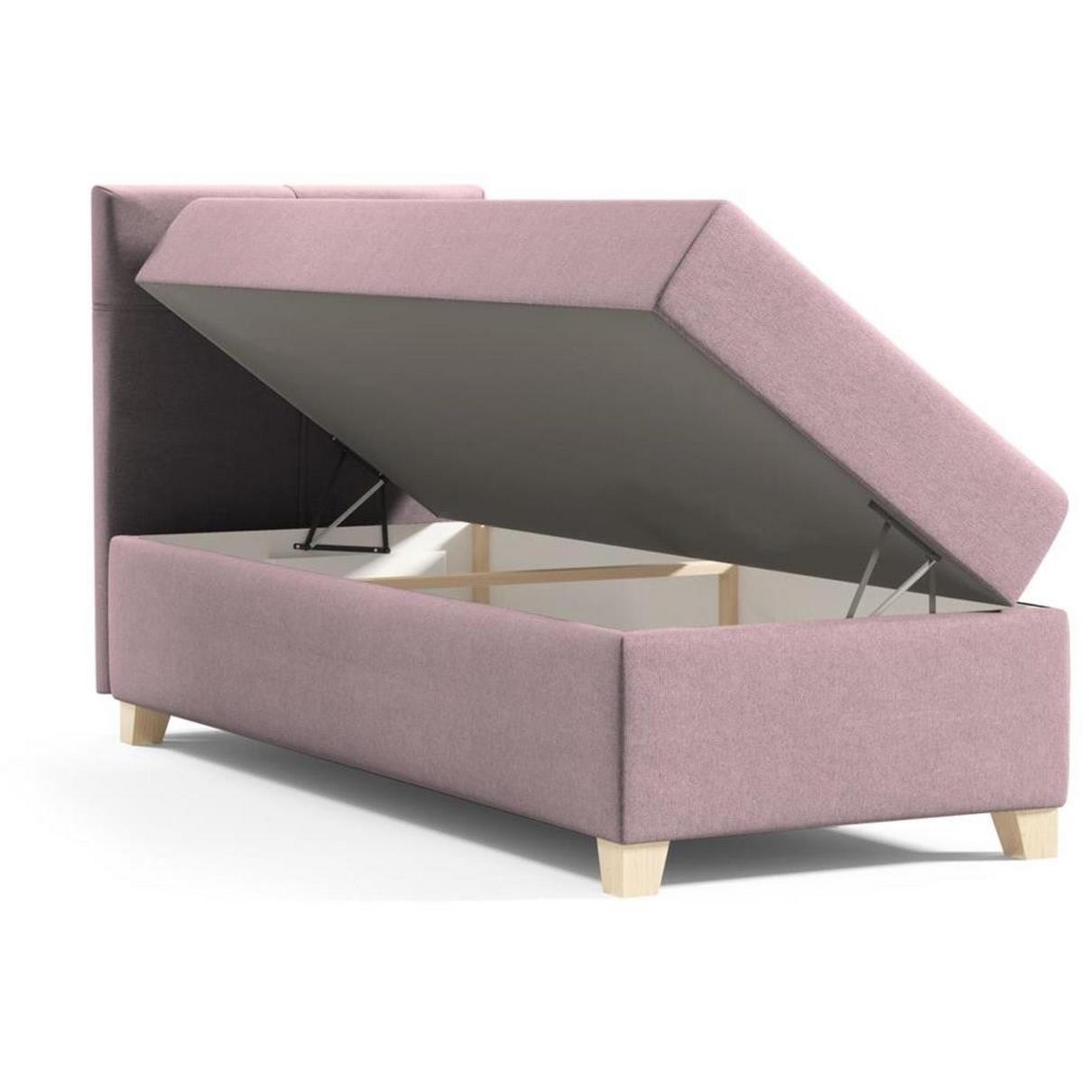 POLSTERBETT Helen Mini 93/206/106 rosa - Rosa, Holzwerkstoff/Textil (90/200cm) - Beautysofa