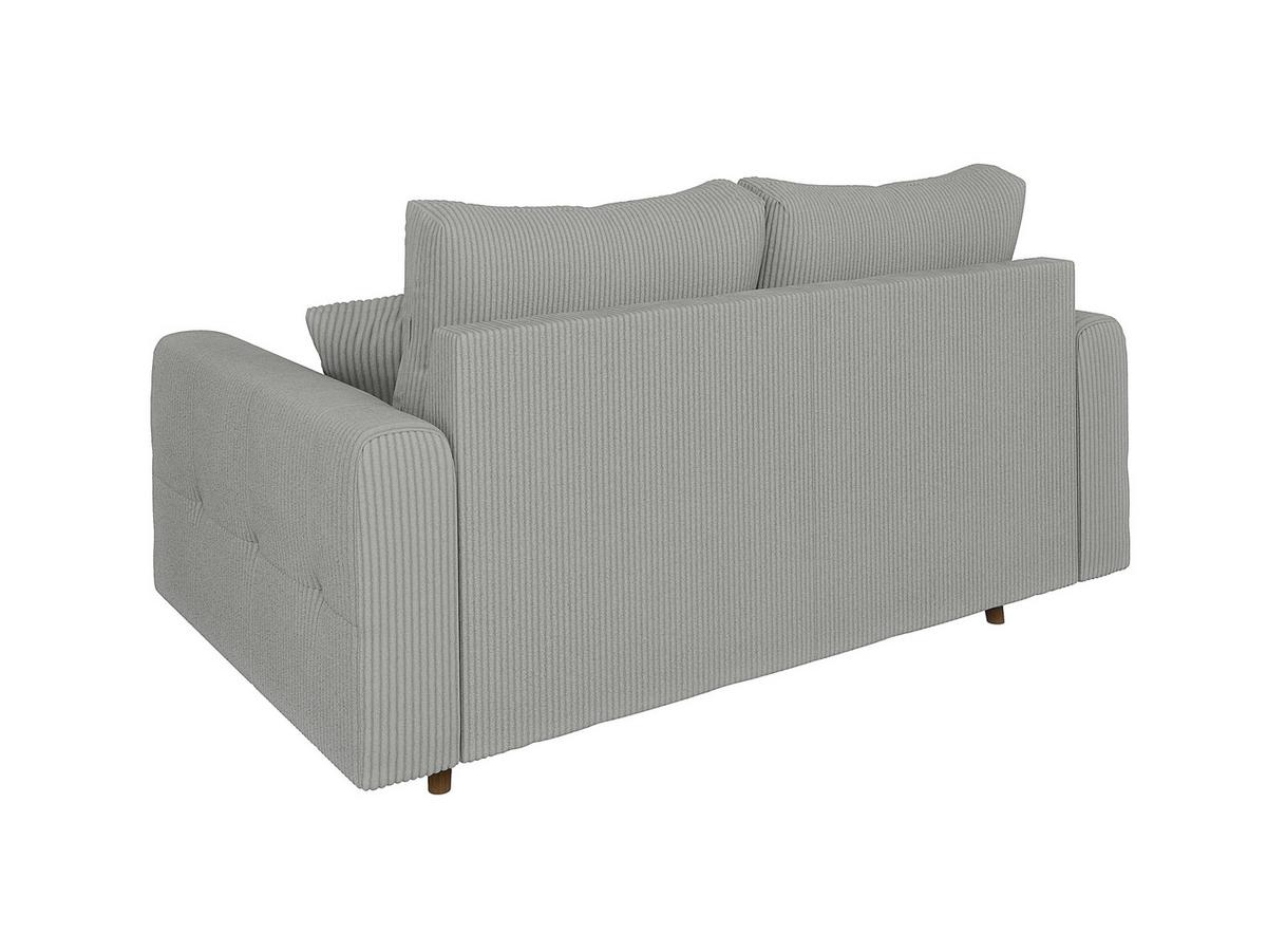 2-SITZER-SOFA Alma Hellgrau Cord - Hellgrau/Braun, Holz/Textil (150/81/93cm) - S-Style Möbel