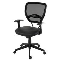 PROFI-BÜROSTUHL Schwarz - Schwarz, Textil (72/108/59cm) - MCW