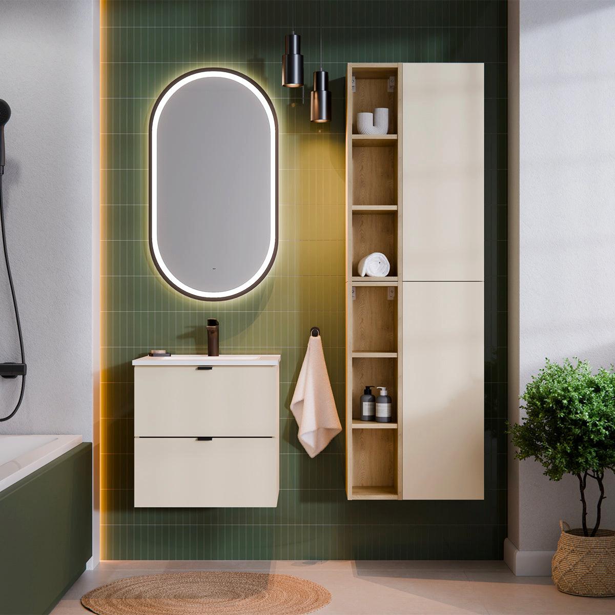 HÄNGESÄULE Azel Kaschmir - Beige, Holzwerkstoff (50/160/26cm) - Petits-meubles