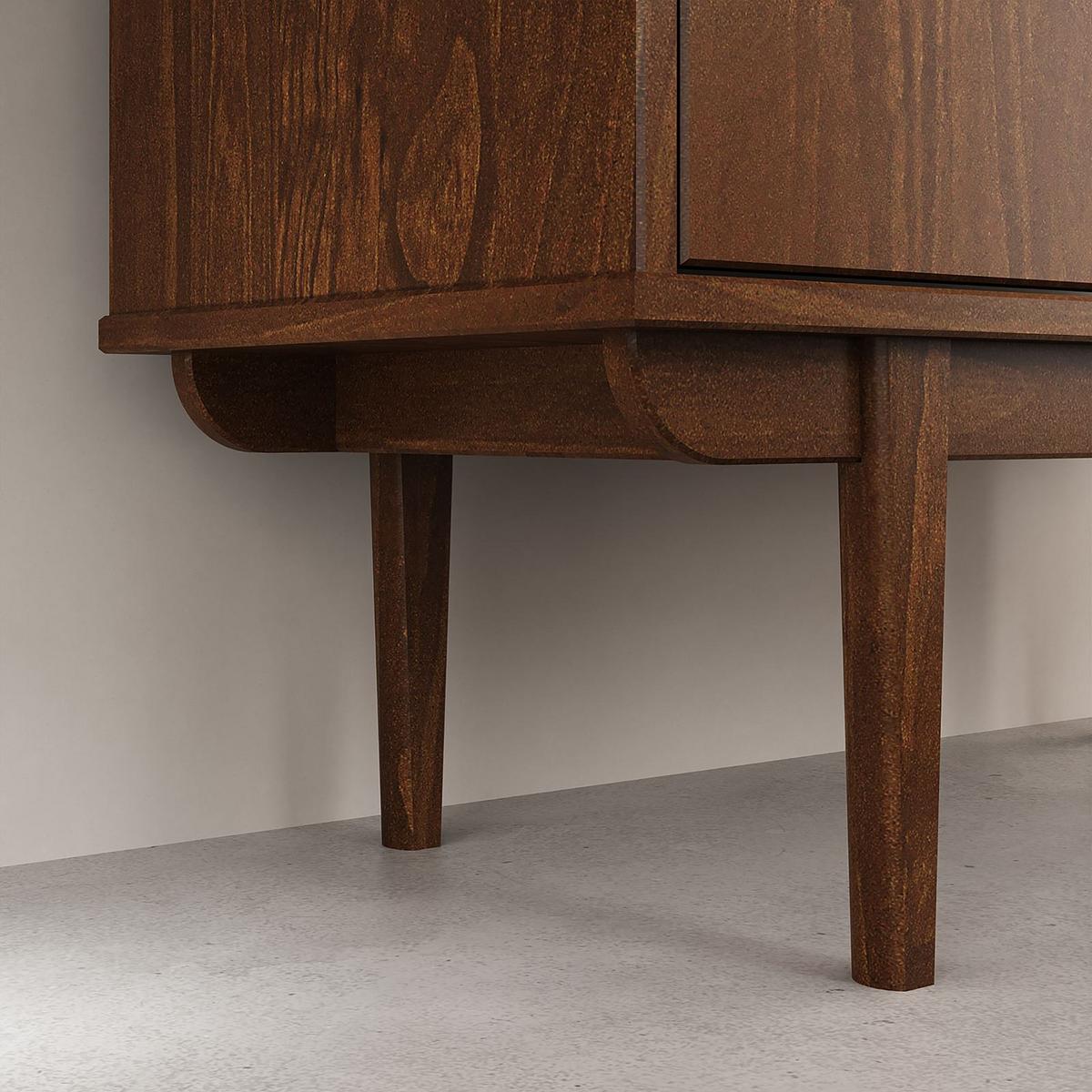 HIGHBOARD SIMONA Kastanie - Kastanienfarben, Holz (80/133/37cm) - IDIMEX