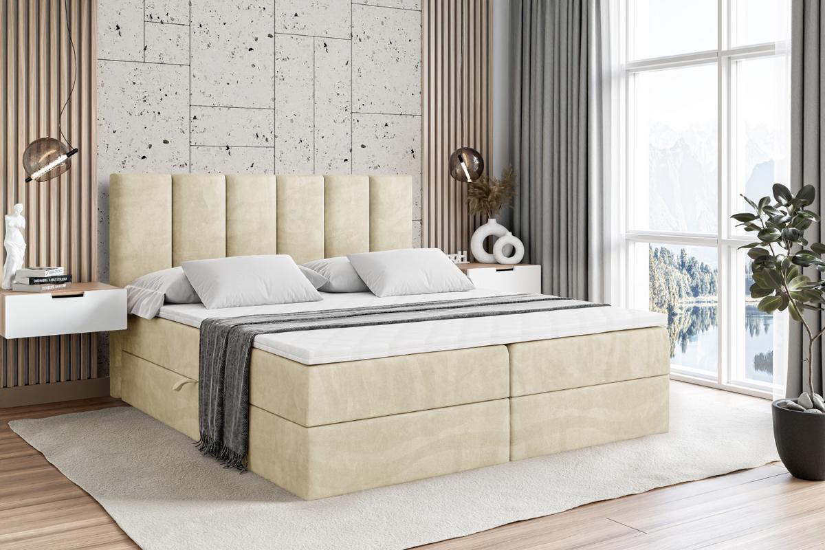 BOXBETT mit Matratze H3 und Lattenrost - BOXI1 - 120x200 cm Beige - Beige, Holzwerkstoff (120/200cm) - ALTDECOR