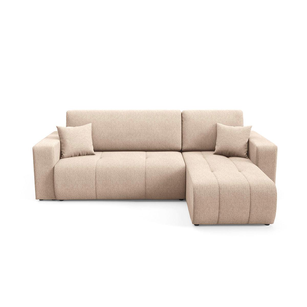 ECKSOFA Vasco 3 Sitzplätze Beige - Beige, Holz (247/145cm) - Petits-meubles