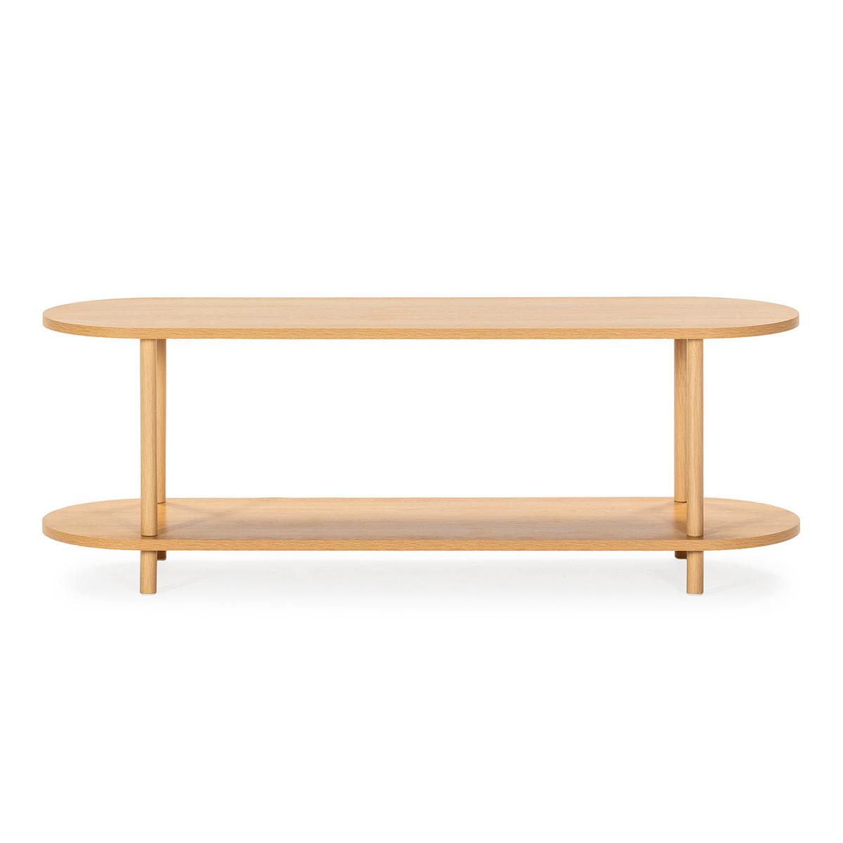 TV-ELEMENT Montana 2 Regalböden Eiche-Optik - Eichefarben, Holzwerkstoff (130/45/38cm) - VS Venta-stock