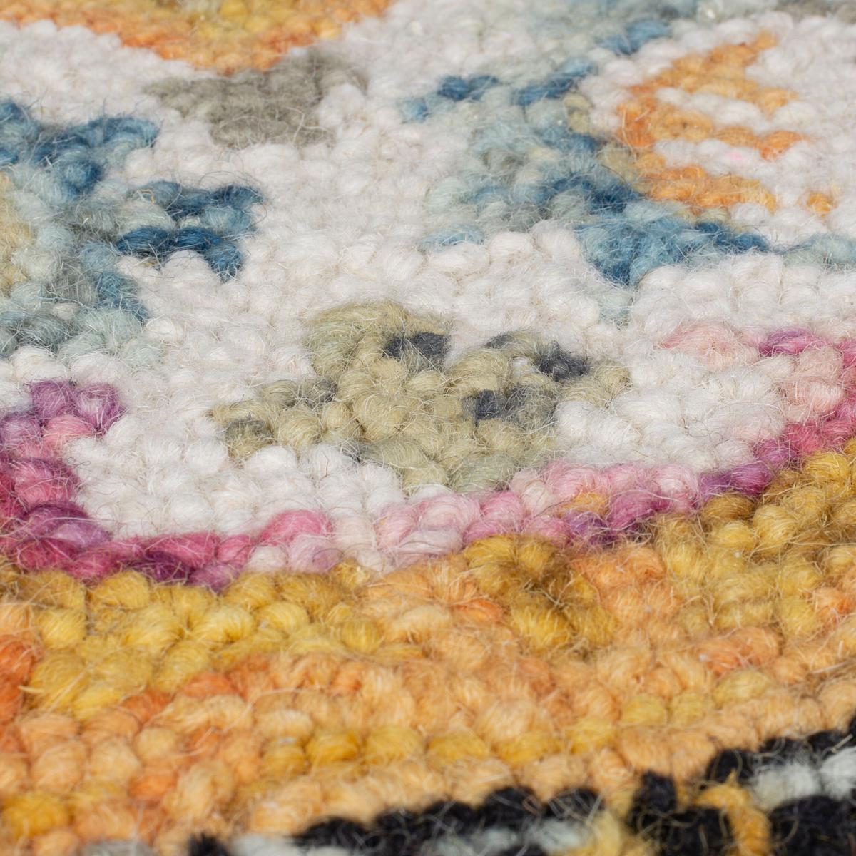 WOLLTEPPICH SOAR, klassisch-floral, Gelb-Grau, 120 x 170 cm - Gelb, Textil (120/170cm) - KADIMA DESIGN