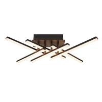 LED-DECKENLEUCHTE Kristallglanz 50/36/13 cm - Schwarz, Metall (50/36/13cm) - Nettlife