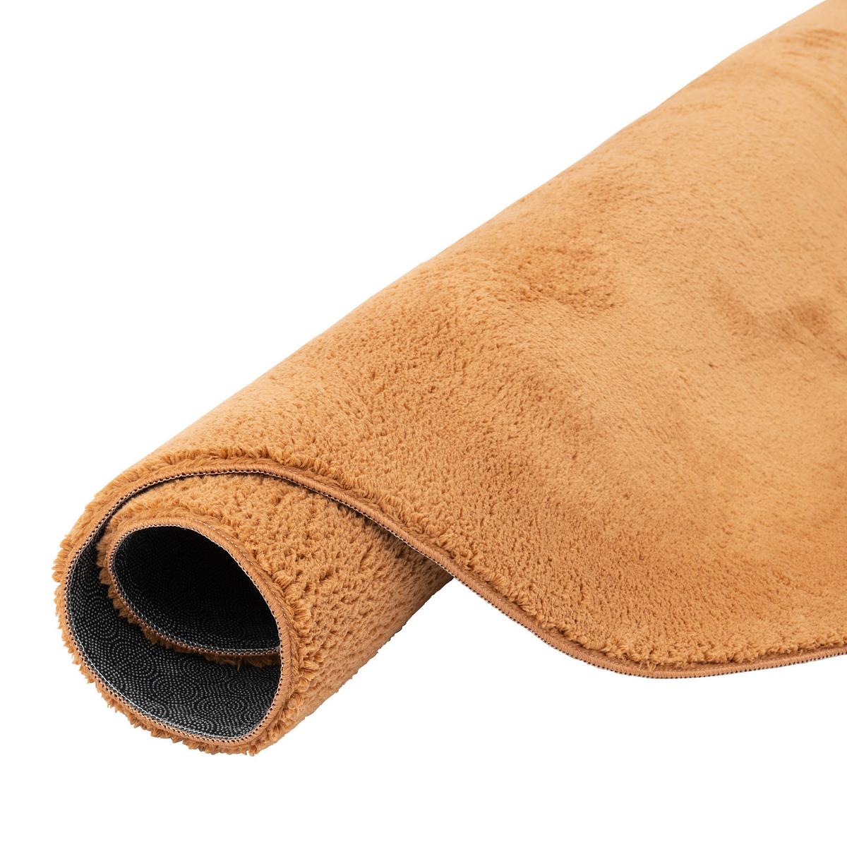 KINDER SUPER SOFT FELLTEPPICH PEARL KIDS RUND - Terracotta, Textil (120/120cm) - Pergamon
