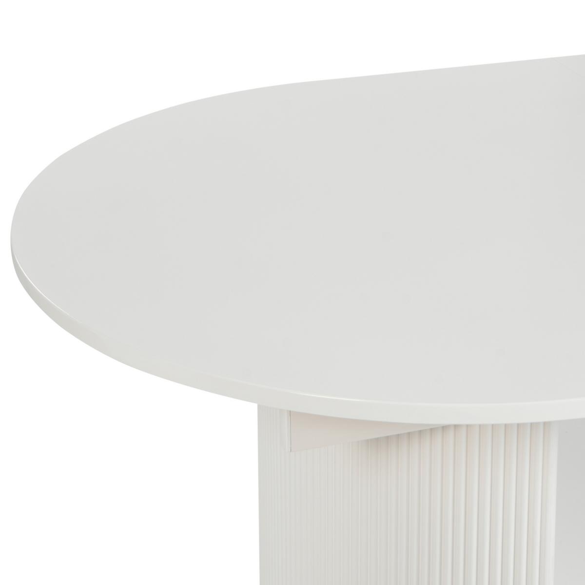 ESSTISCH ausziehbar Weiß 160-200/90 cm Dulverton - Weiß, Holzwerkstoff (160/90/75cm) - Beliani