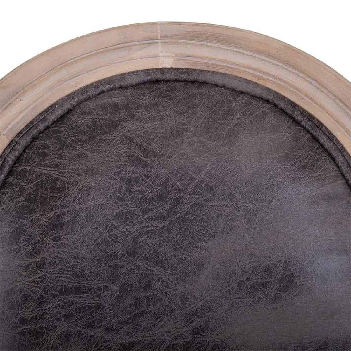 STUHL auz Holz gepolsterter braun 55x46x48/96 cm - Grau, Holz (55/96/46cm) - Wanderlust