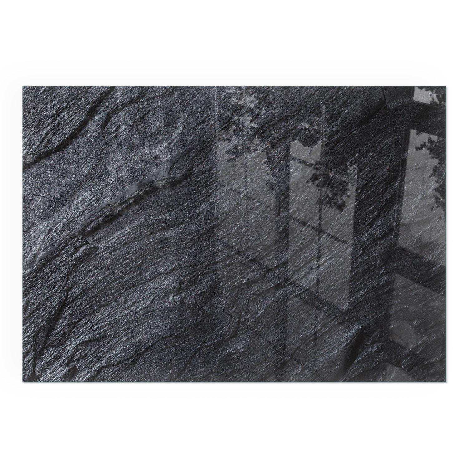 GLASPLATTE für Kamin 100x70 cm - Schwarz, Glas (100/70/0.4cm) - TULUP