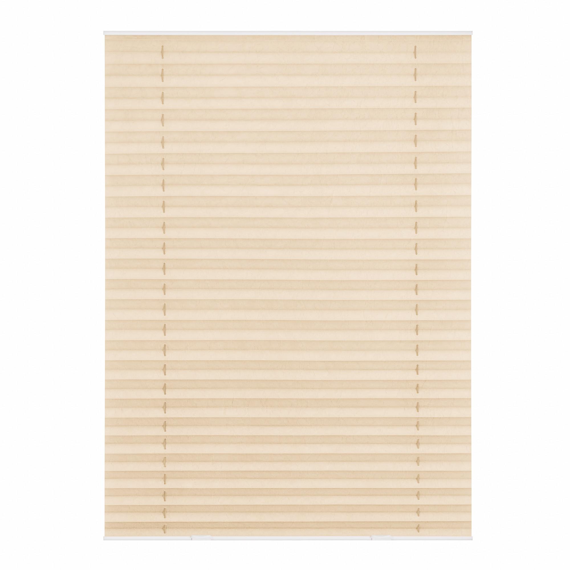 DACHFENSTER PLISSEE HAFTFIX, OHNE BOHREN Creme, 100 cm, 59.3, 100 - Creme, Textil (59.3/100cm) - Lichtblick Original