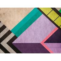 VLIESTAPETE Bunt 371/280 cm - Lila/Multicolor, Textil (371/1cm) - KUNSTLOFT