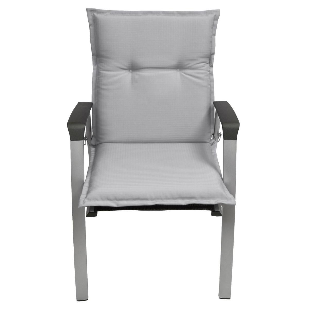 NIEDERLEHNERAUFLAGE Flair NL 100/50/8cm Hellgrau (4tlg) - Hellgrau, Textil (50/6/100cm) - Beautissu 