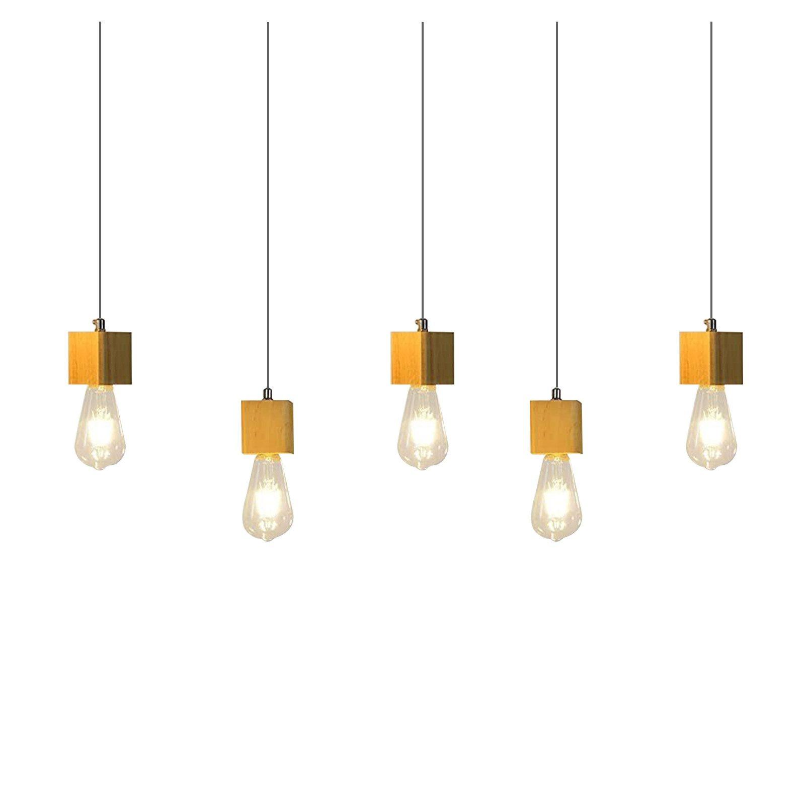 PENDELLEUCHTE Brunhilde 60/6/6 cm - Braun, Holz (60/6/6cm) - Nettlife