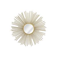 WANDSPIEGEL Gold 80/80 cm - Goldfarben, Metall (7.5/80/3cm) - KUNSTLOFT