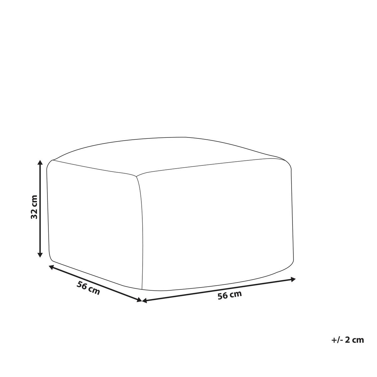 POUF Knidos 56/56/32 cm - Schwarz, Textil (56/32/56cm) - Beliani