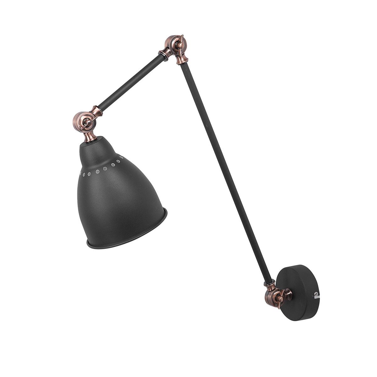 WANDLEUCHTE Mississippi 49/14/23 cm - Grau, Metall (14/44/78cm) - Beliani