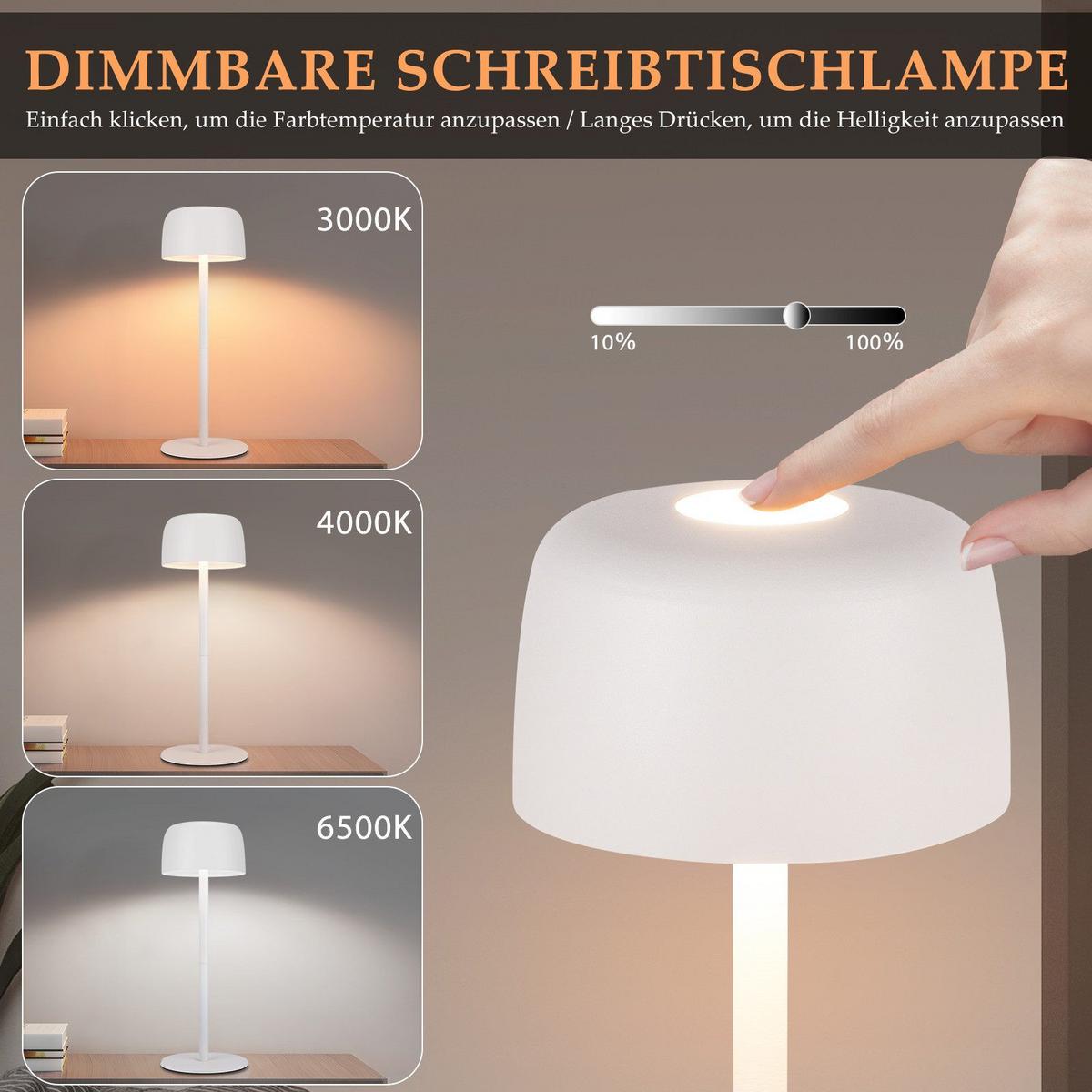 LED-TISCHLEUCHTE Aadalbert 9/9/25cm - Weiß, Metall (9/9/25cm) - Nettlife