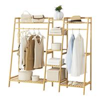 GARDEROBENSTÄNDER Sogndal - Naturfarben, Holz (158/139/40cm) - [en.casa]