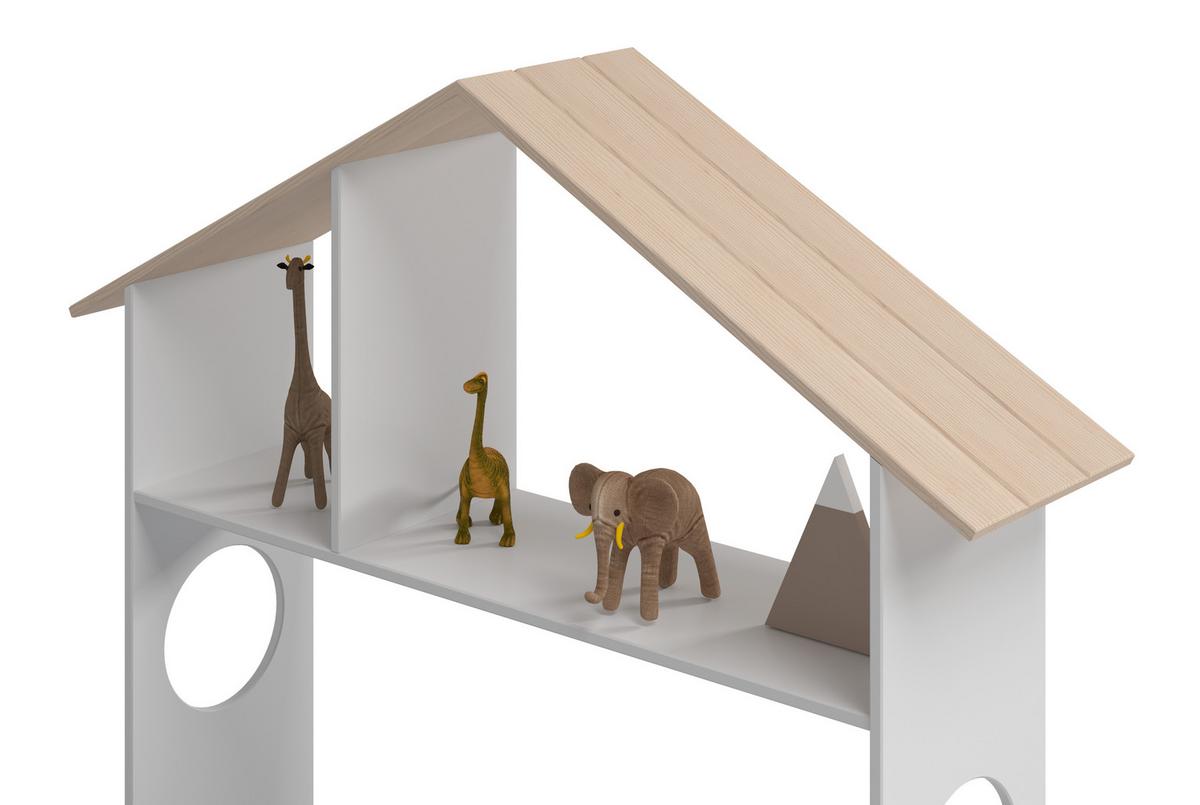 KINDERBETT Odessa Weiß 216/128/153 cm - Weiß, Holz (90/190cm) - Calicosy